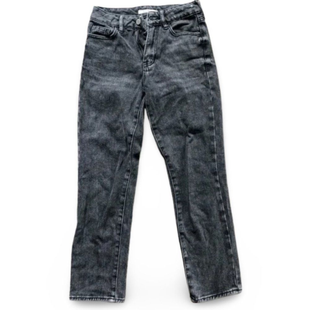 Pacsun Grey Denim Straight Leg Mom Jeans