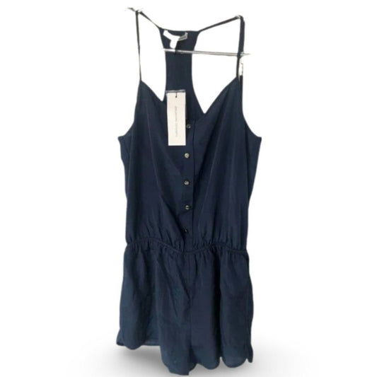 Collective Concepts Navy Blue Satin Romper