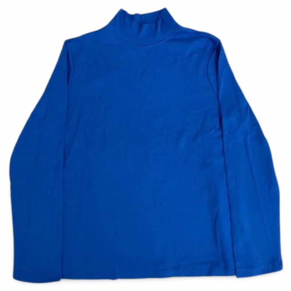 Laura Scott Turtle Neck Blue Long Sleeved Shirt