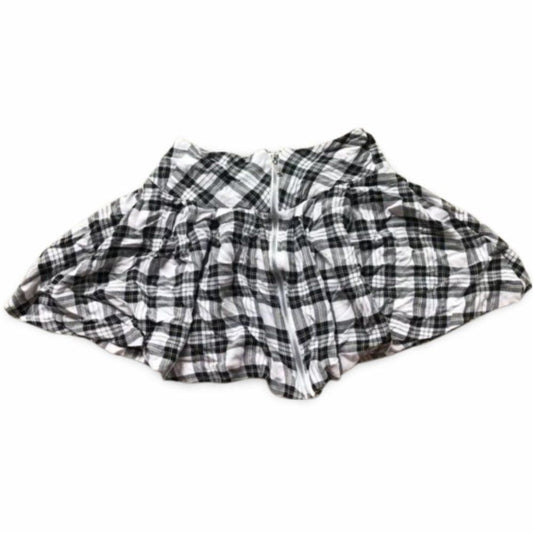 Contempo Casual Plaid Zip Up Skirt