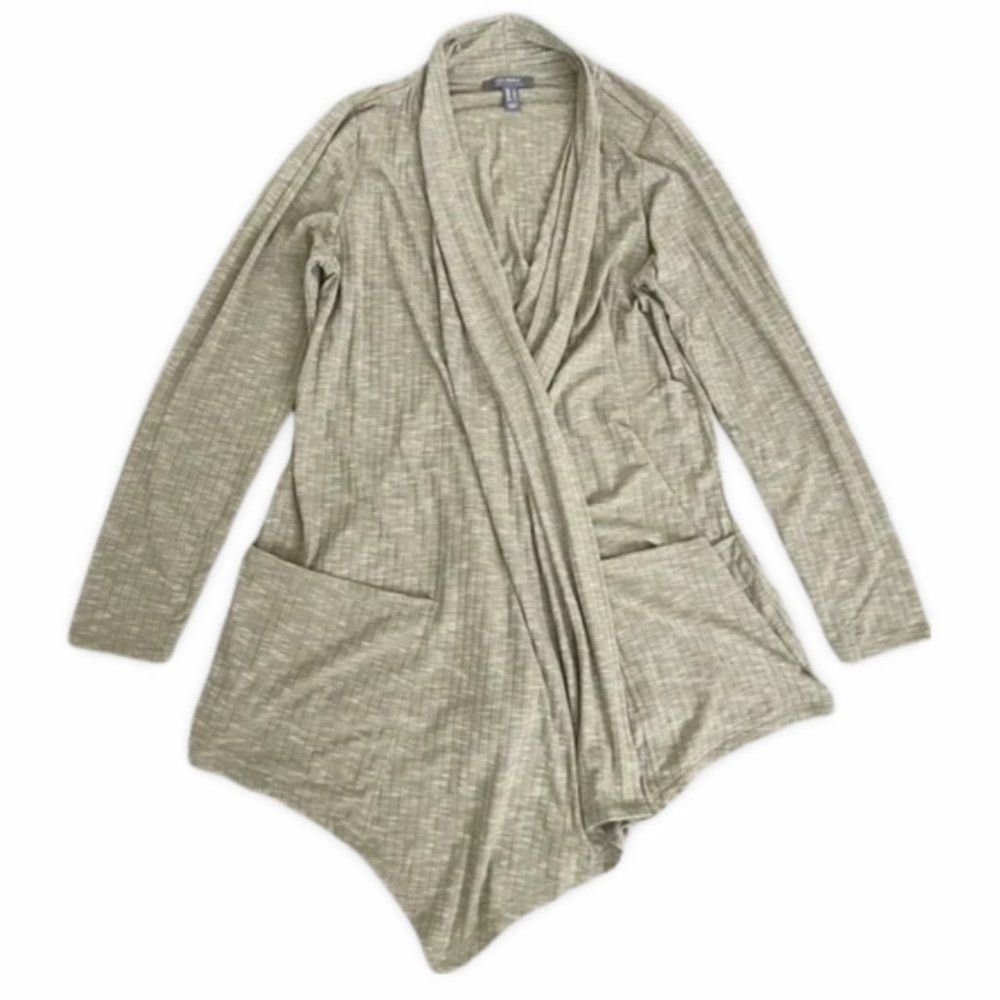 Lisa Rinna Collection Green Pocket Soft Cardigan