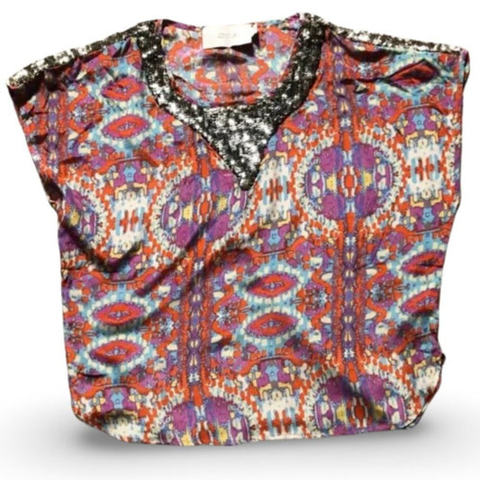 Creative Commune Colorful Orange Blouse Top