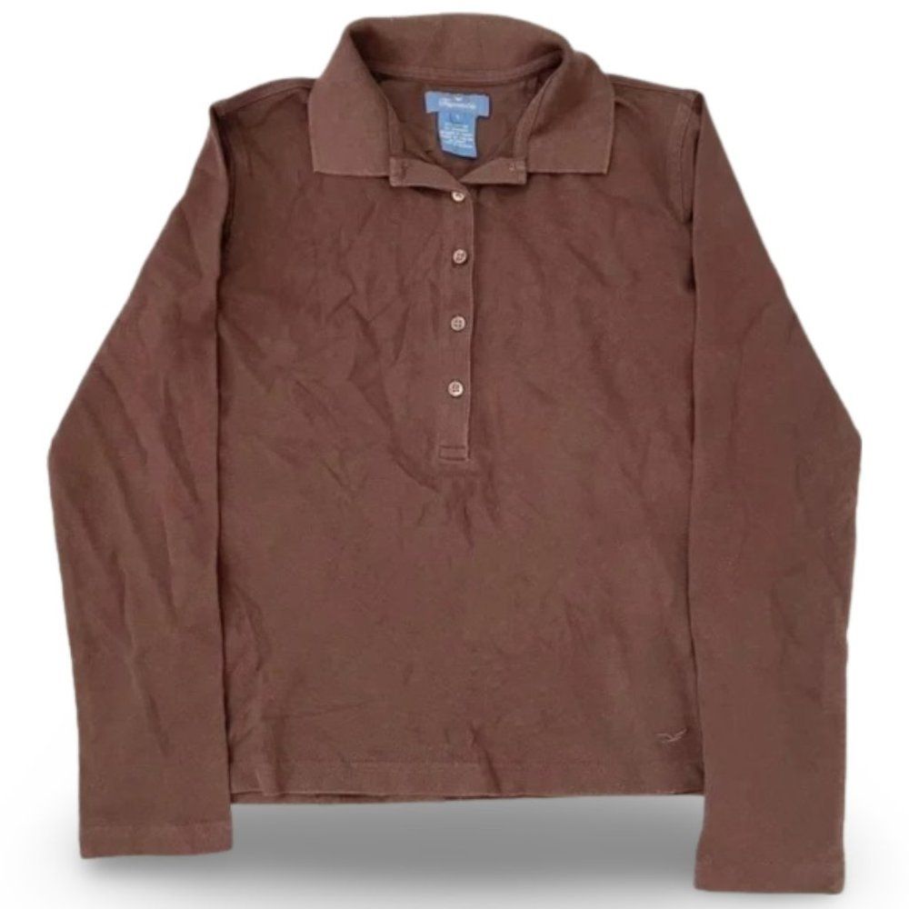 Faconnable Brown Buttoned Long Sleeve Shirt Top