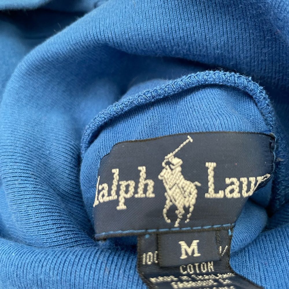 Ralph Lauren Blue Turtleneck Long Sleeve Shirt Top