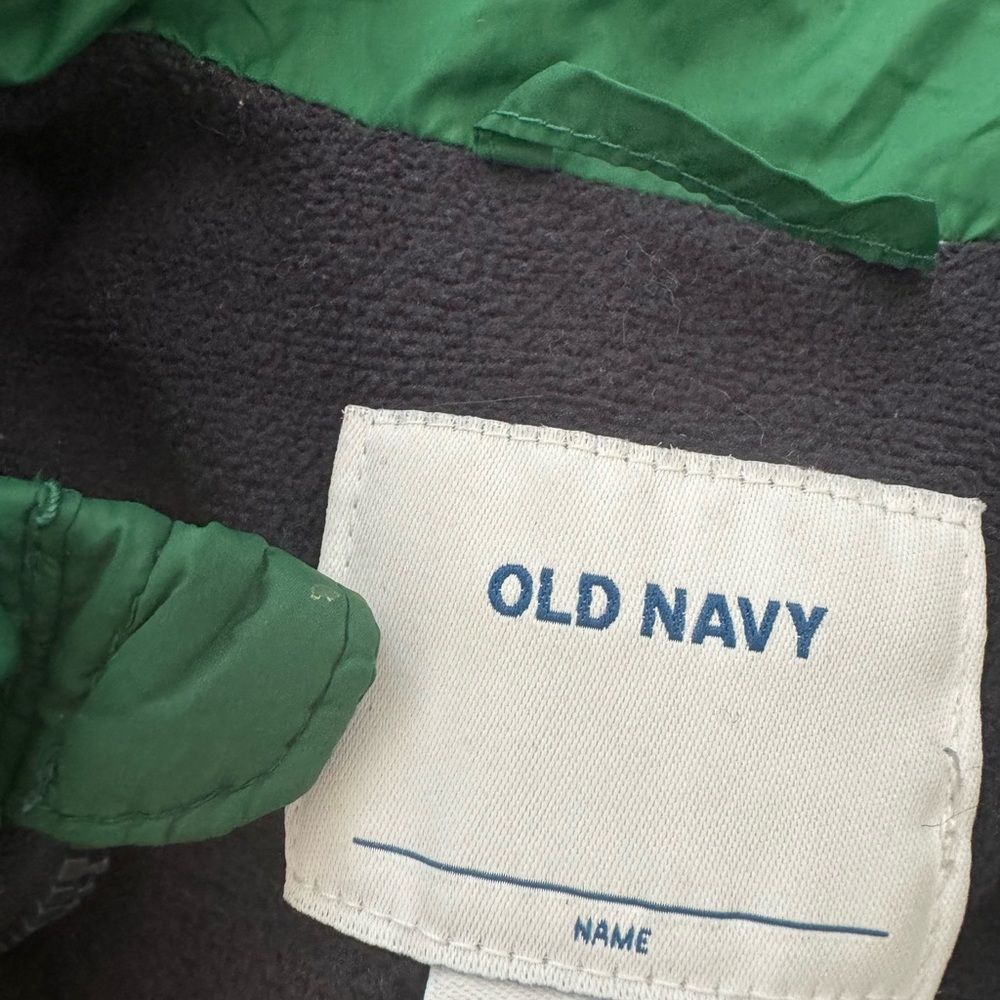 Old Navy Green Zip Up Puffer Vest