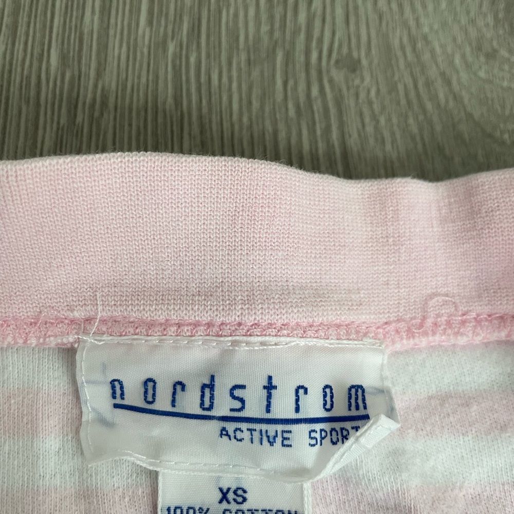 Nordstrom Pink Striped Buttoned Cardigan Sweater