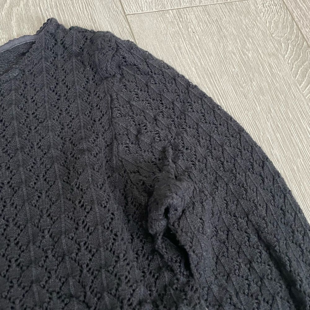 Jones New York Knitted Black Loose Sweater