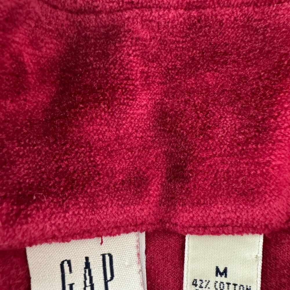 Gap Red Velvet Collared Sweater Top