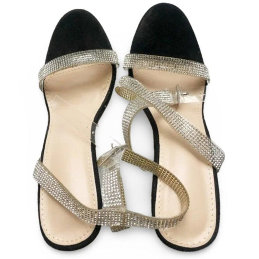 Bloomingdale’s Sparkly Band Glass Heel Shoes