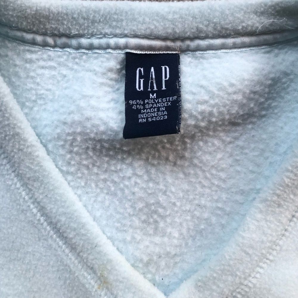 Gap Light Sky Blue Long Sleeve Fleece Shirt Top