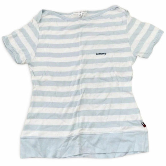 Tommy Hilfiger Blue Stripe Fitted Shirt Top