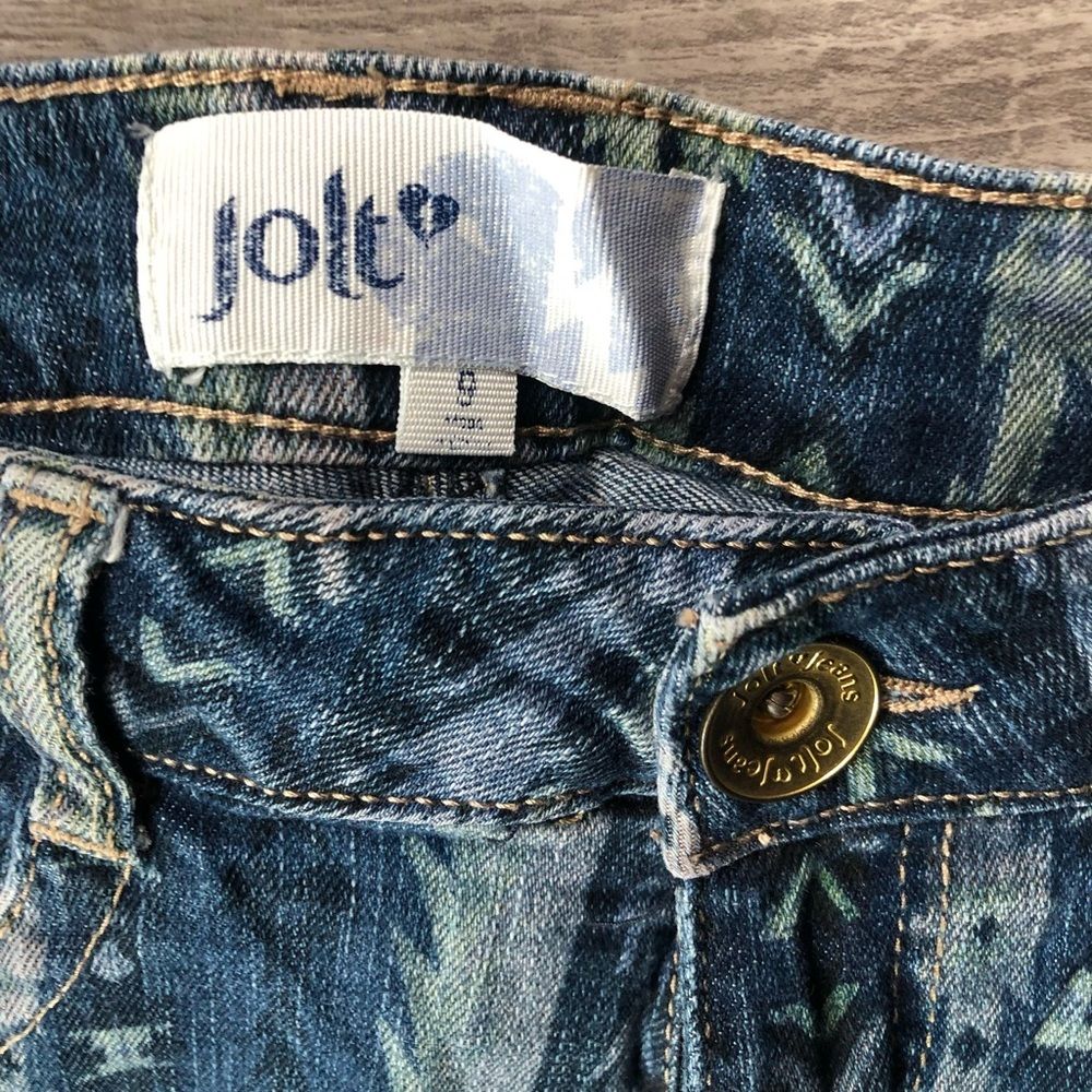 Jolt Capris Aztec Designed Denim Skinny Jeans