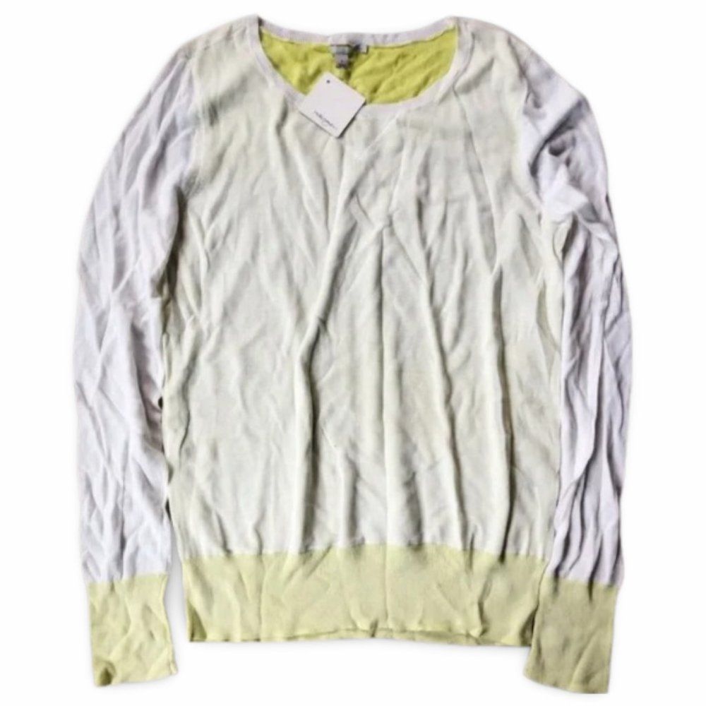 Halogan NWT White and Yellow Long Sleeve Shirt