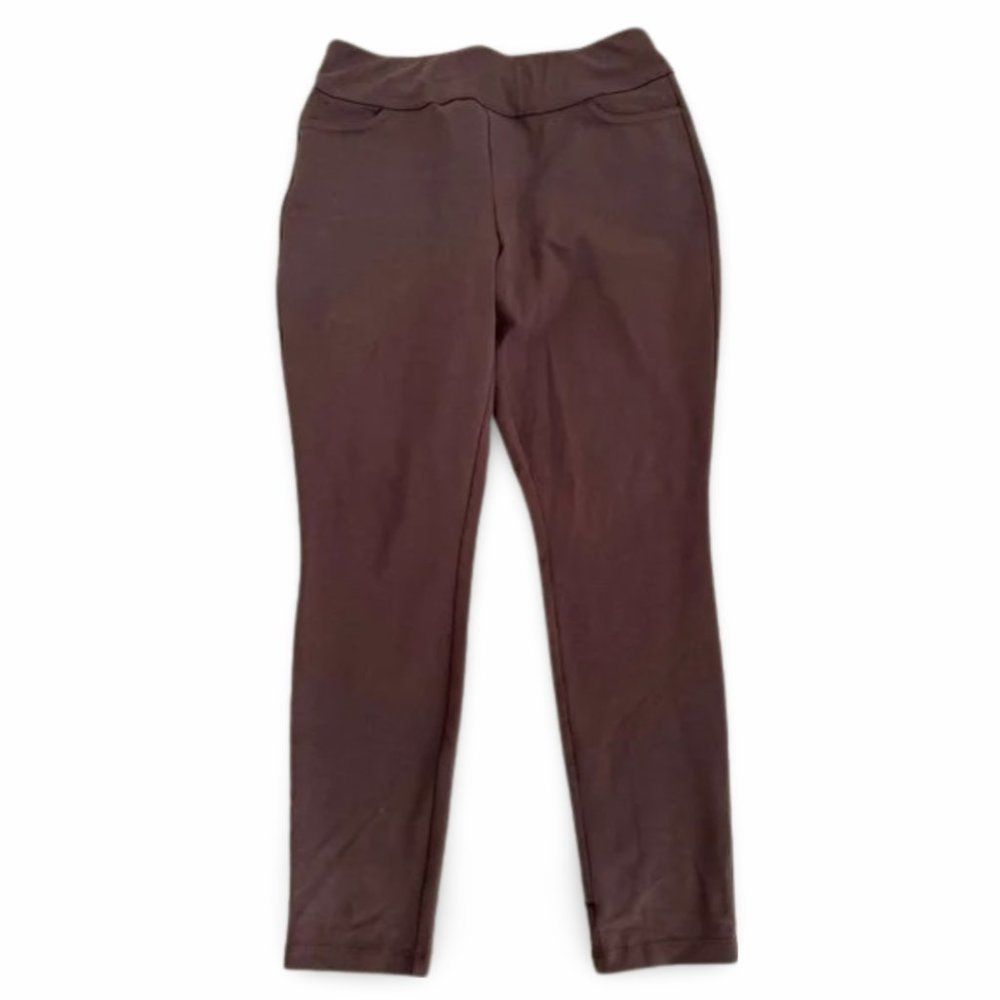 Susan Graver Brown Stretchy Casual Pants