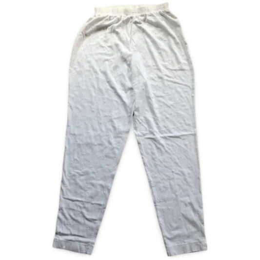 Jones New York White Flower Imprinted Jogger Sweatpants