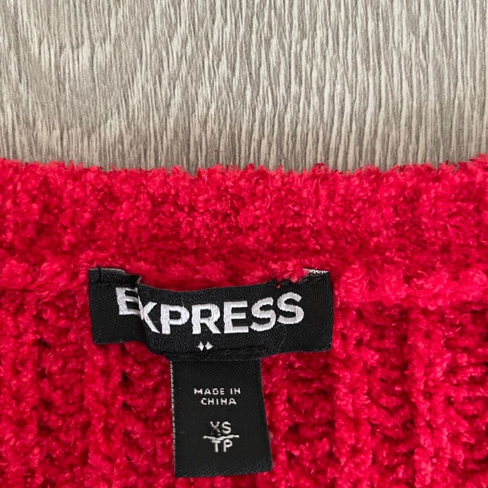 Express Red Knitted Soft Winter Sweater