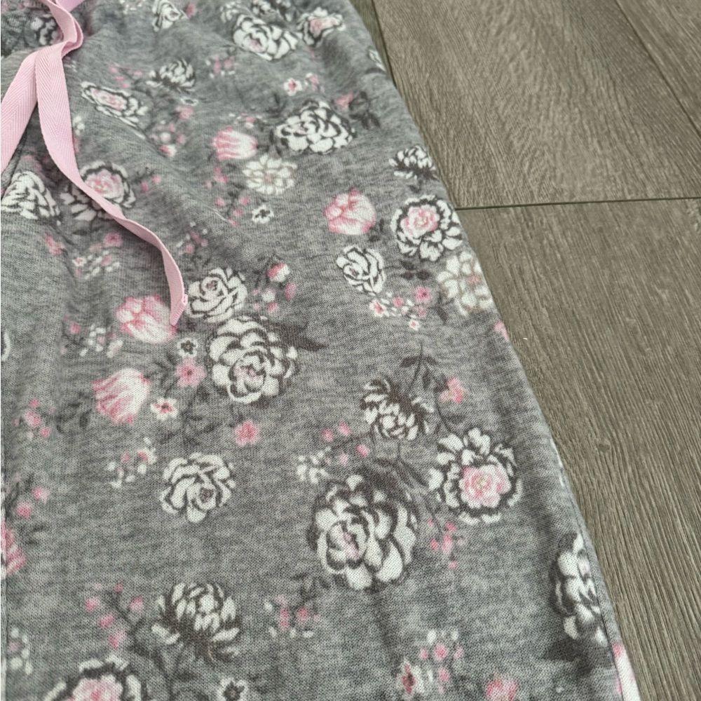 Laura Ashley Floral Grey Soft Pajama Pants