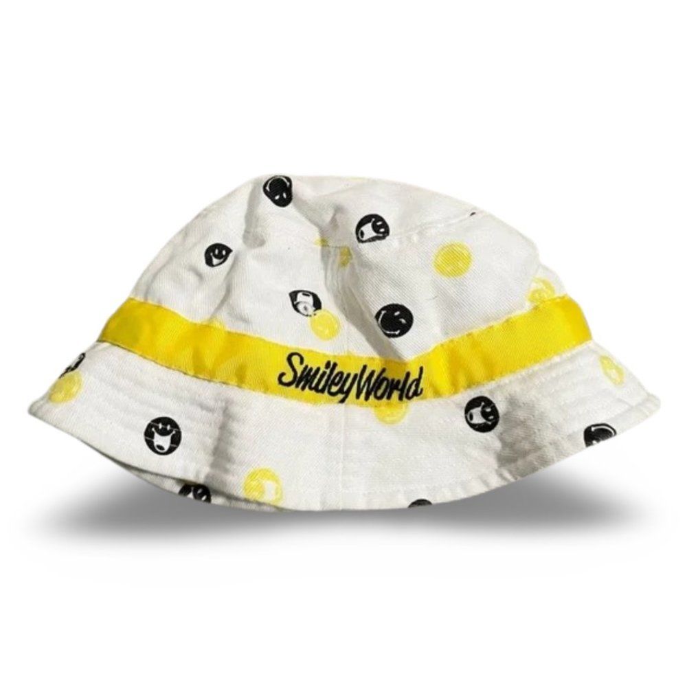 Smiley World Smiley Face Embroidered Bucket Hat