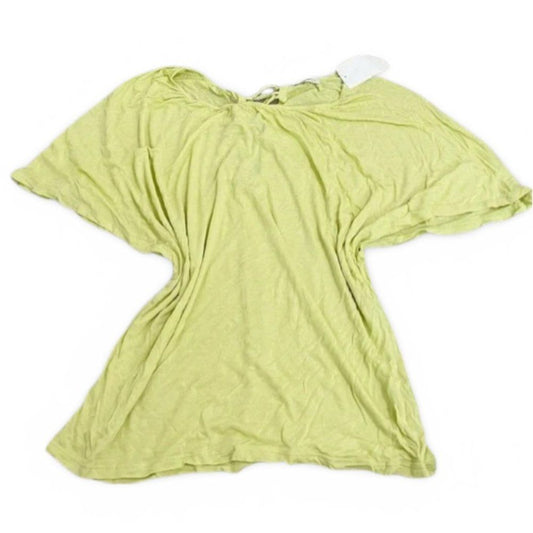 Hinge NWT Yellow Flowy Loose Short Sleeve Blouse Top