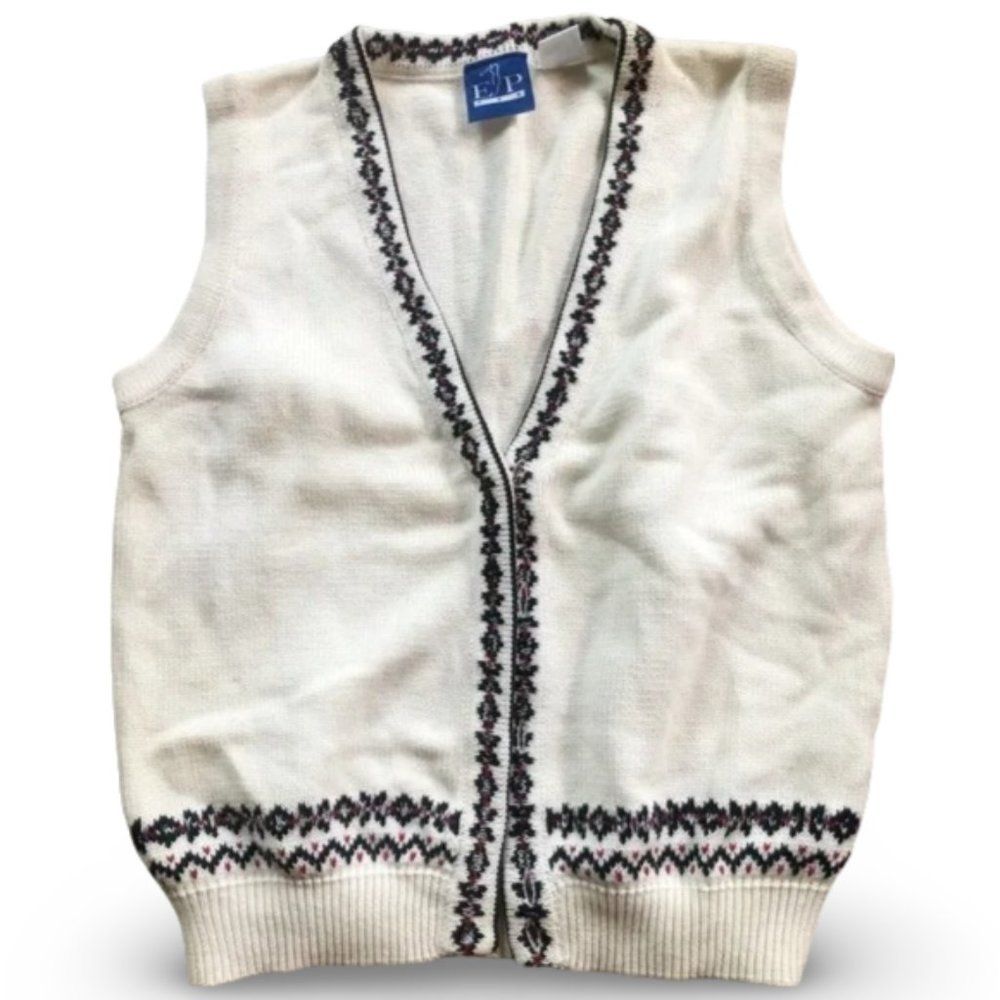 EP Pro Vintage Beige Knitted Sweater Vest Top