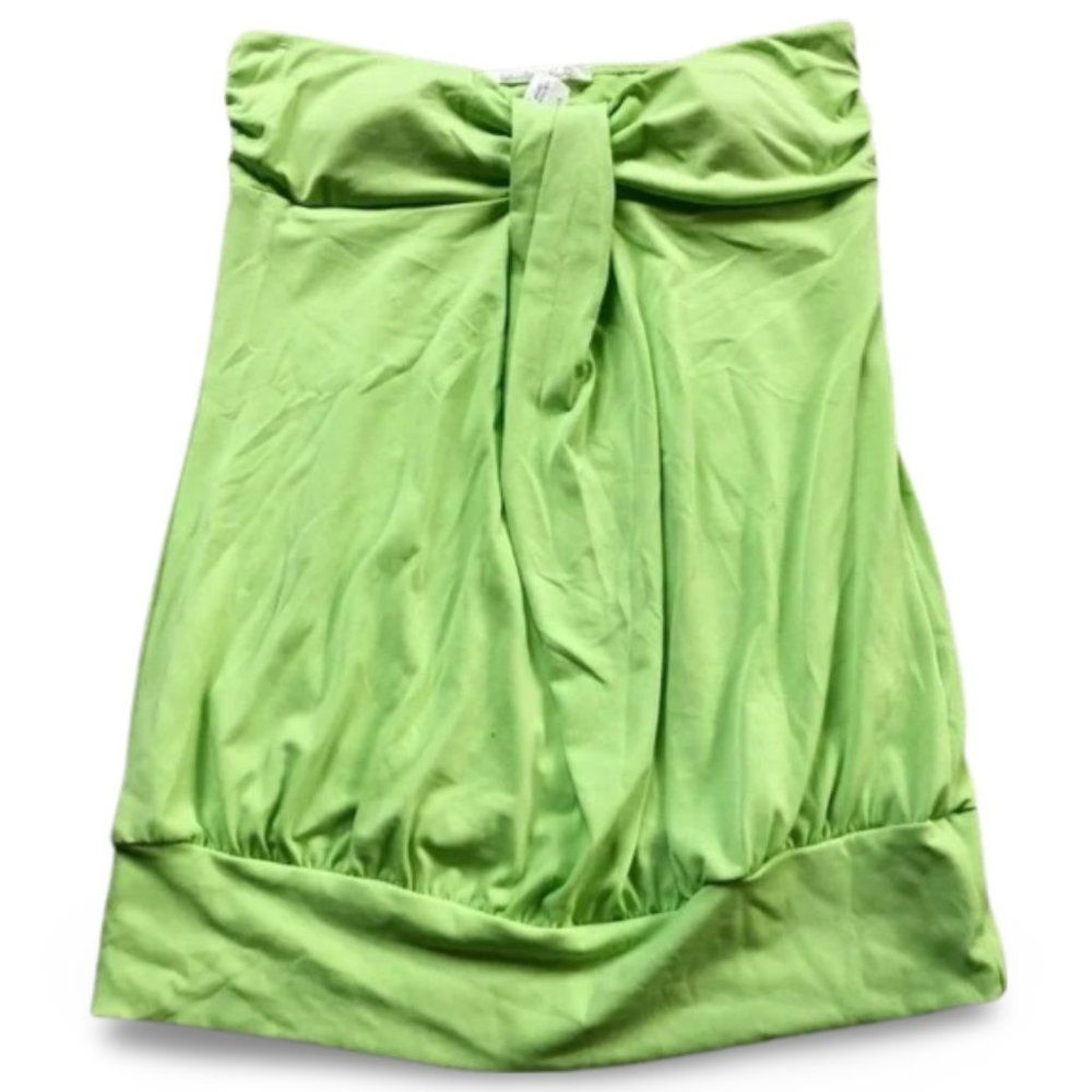 Charlotte Russe NWT Y2K Green Strapless Party Blouse Top