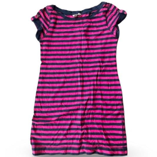 Gap Hot Pink Striped Fitted Summer Dress