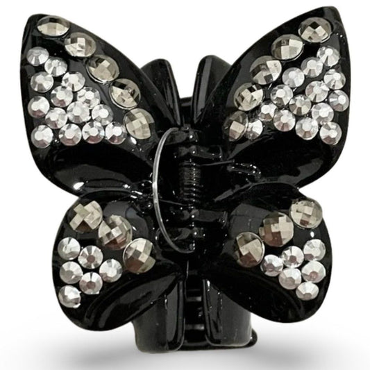 Forever 21 Black Butterfly Bejazzled Hair Clasp Clip Brand: Forever 21