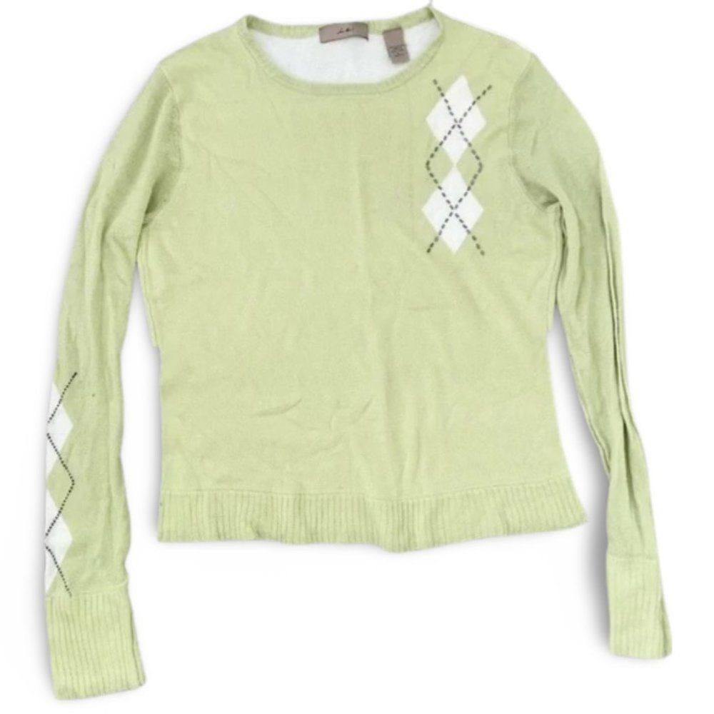 IE Green Knitted Long Sleeve Sweater Top