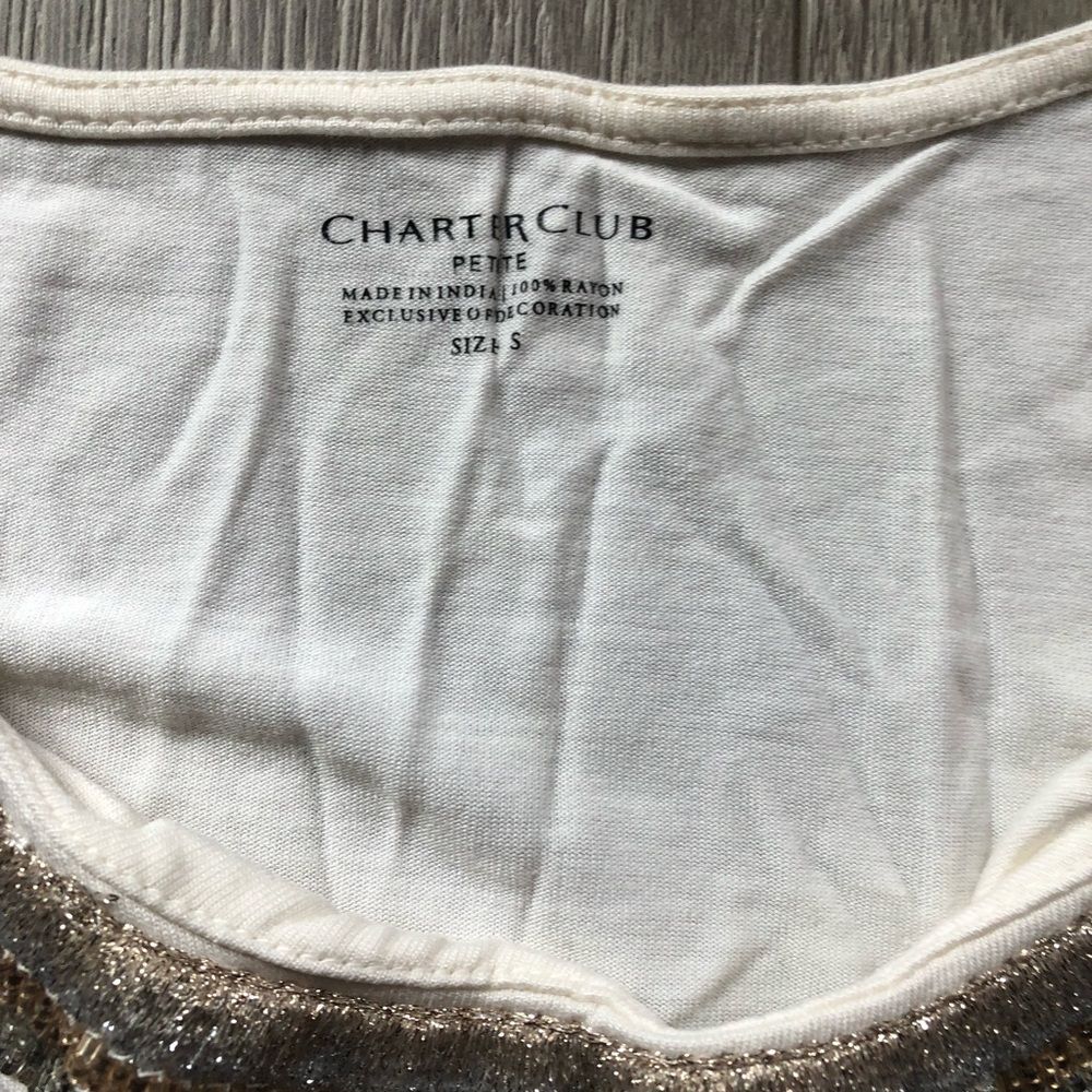 Charter Club White Long Sleeve Shirt