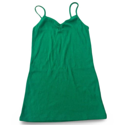 No Boundaries Green Pinched Front Tank Top