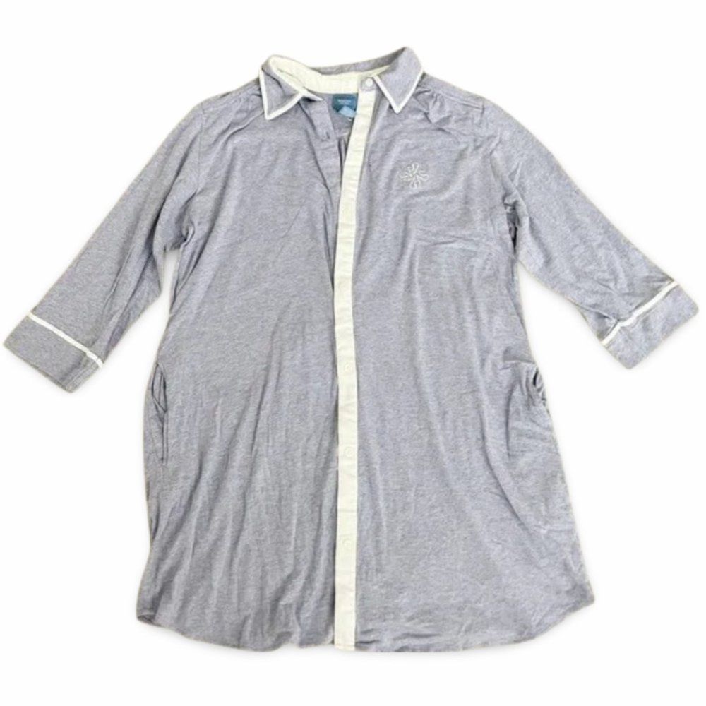 Vera Wang Blue Pajama Sleepwear Top Shirt