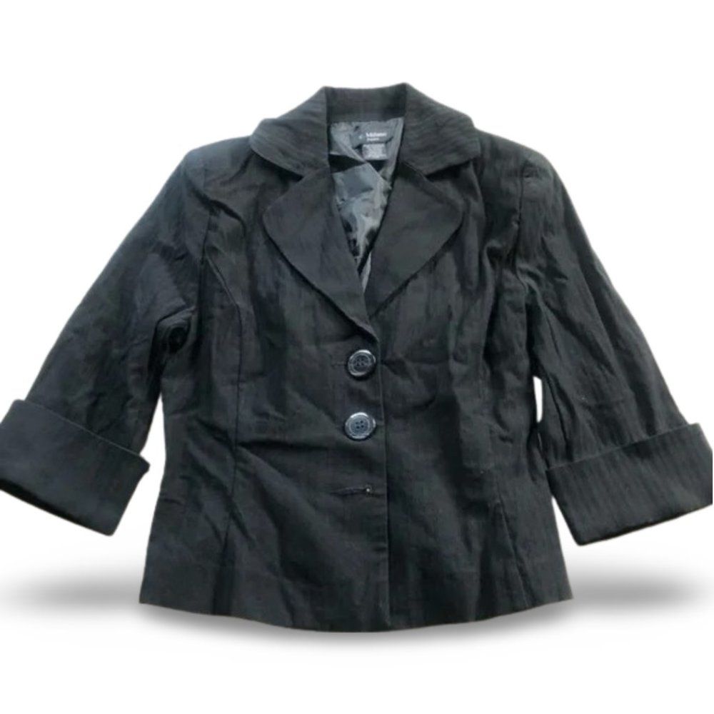 T. Milano Black 2000’s Buttoned Blazer Coat