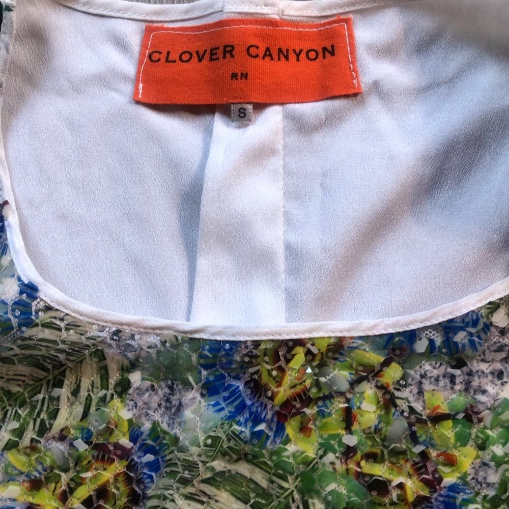 Clover Canyon All Sequin Graphic Short Sleeve Shirt