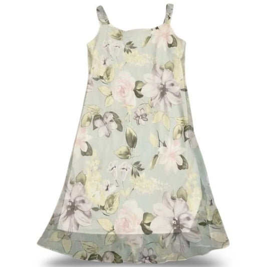 Vintage Floral Light Lauered Flowy Floral Dress