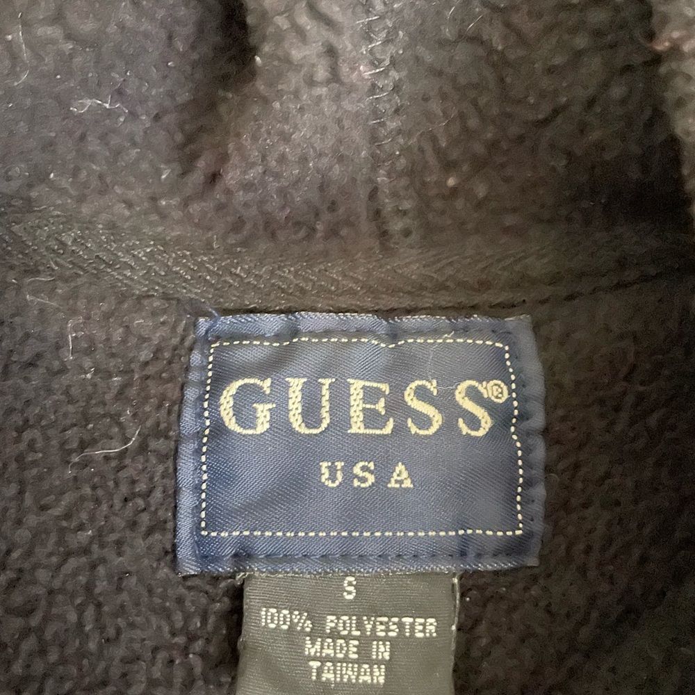 Guess Fleece Sherpa Quarter Zip Hooded Sweater