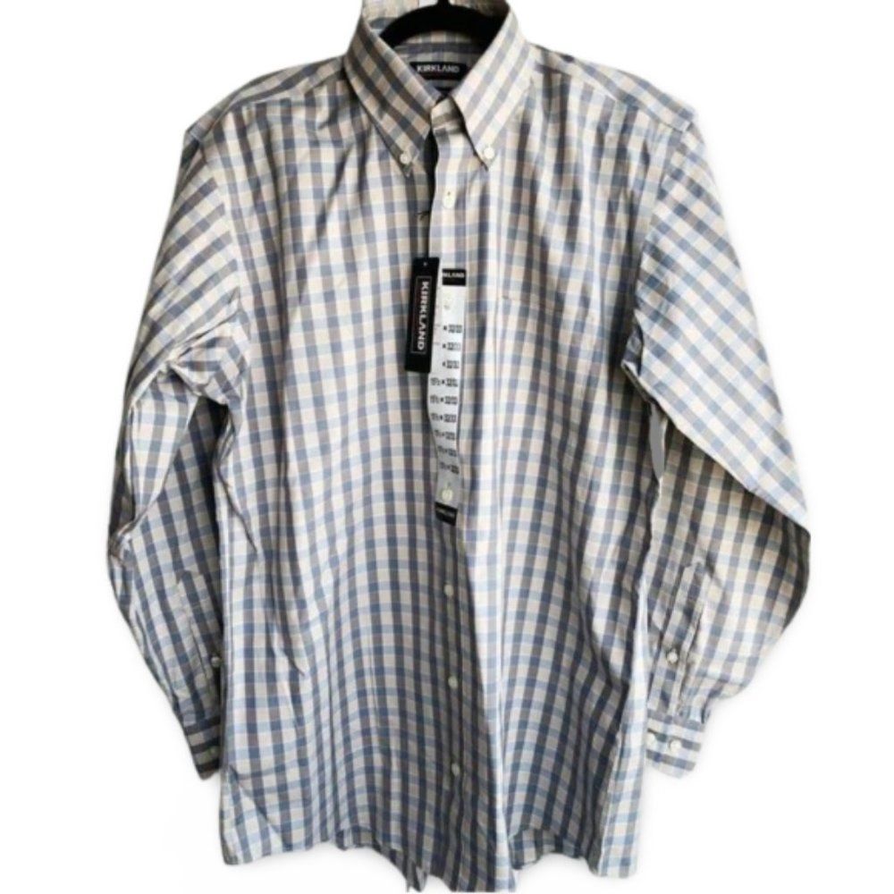 Kirkland NWT Checkered Buttoned Down Shirt