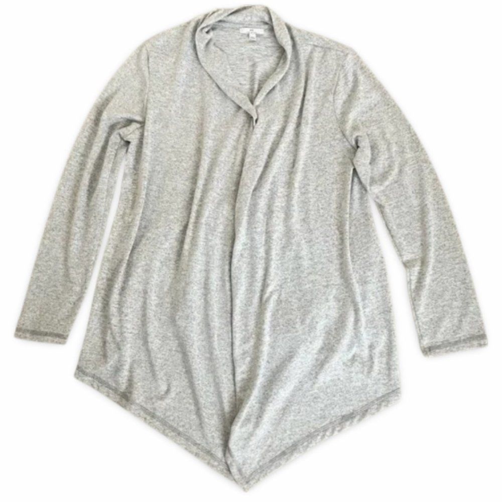 Halston Grey Oversized Pullover Cardigan Sweater