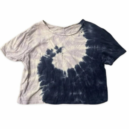 Pacsun Cropped Purple Tie Dye Short Sleeve Shirt