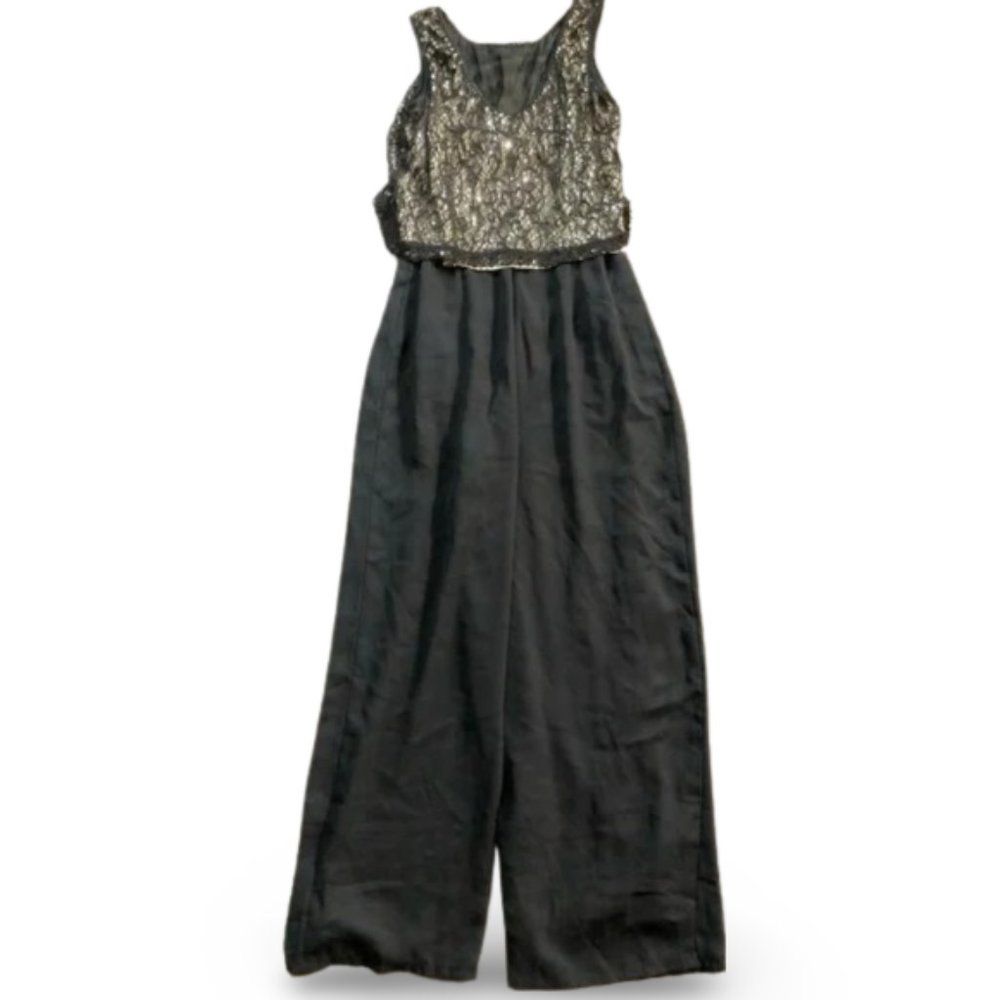 Harlow Vintage Sparkly Black Formal Jumpsuit