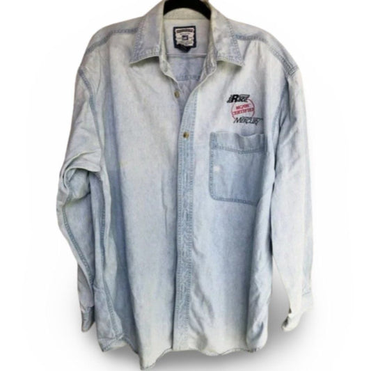 Lee Blue Denim Race Series Buttoned Up Casual Shirt