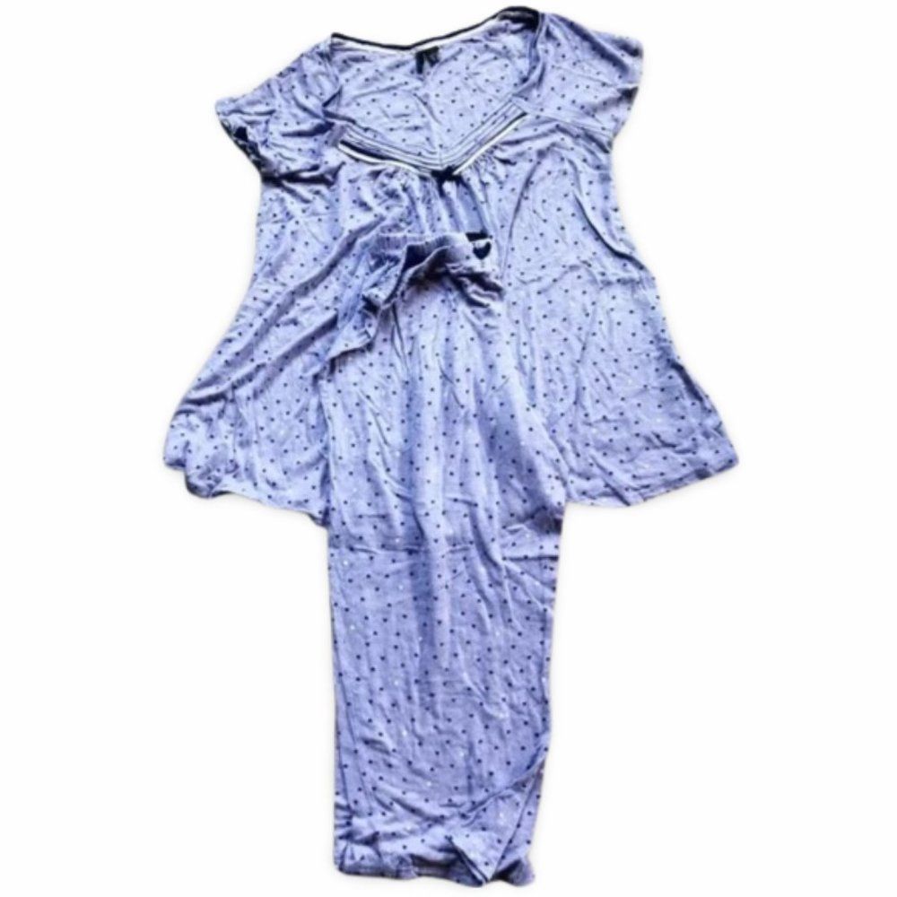 Kensie Two Piece Pajama Sleepwear Purple Hearts Set