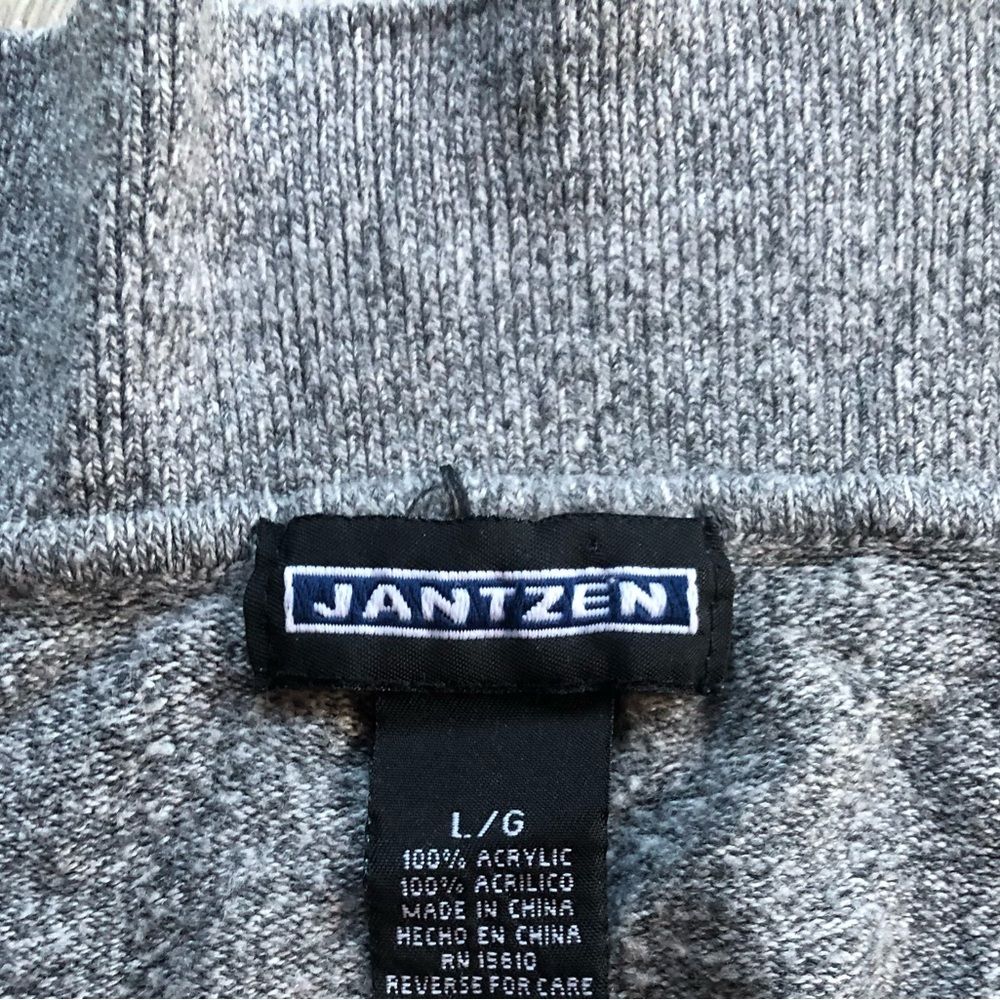 Jantzen Vintage Grey Collared Long Sleeve Sweater