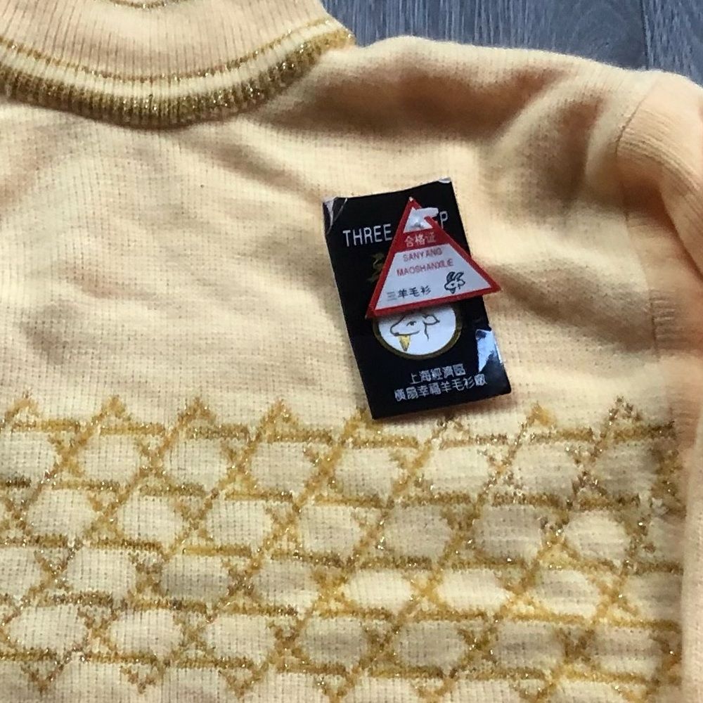 Three Goats NWT Yellow Knitted Turtleneck Sweater