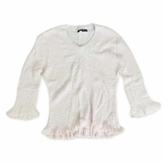 Darryn and Cole Vintage Light Pink Waffleknit Sweater