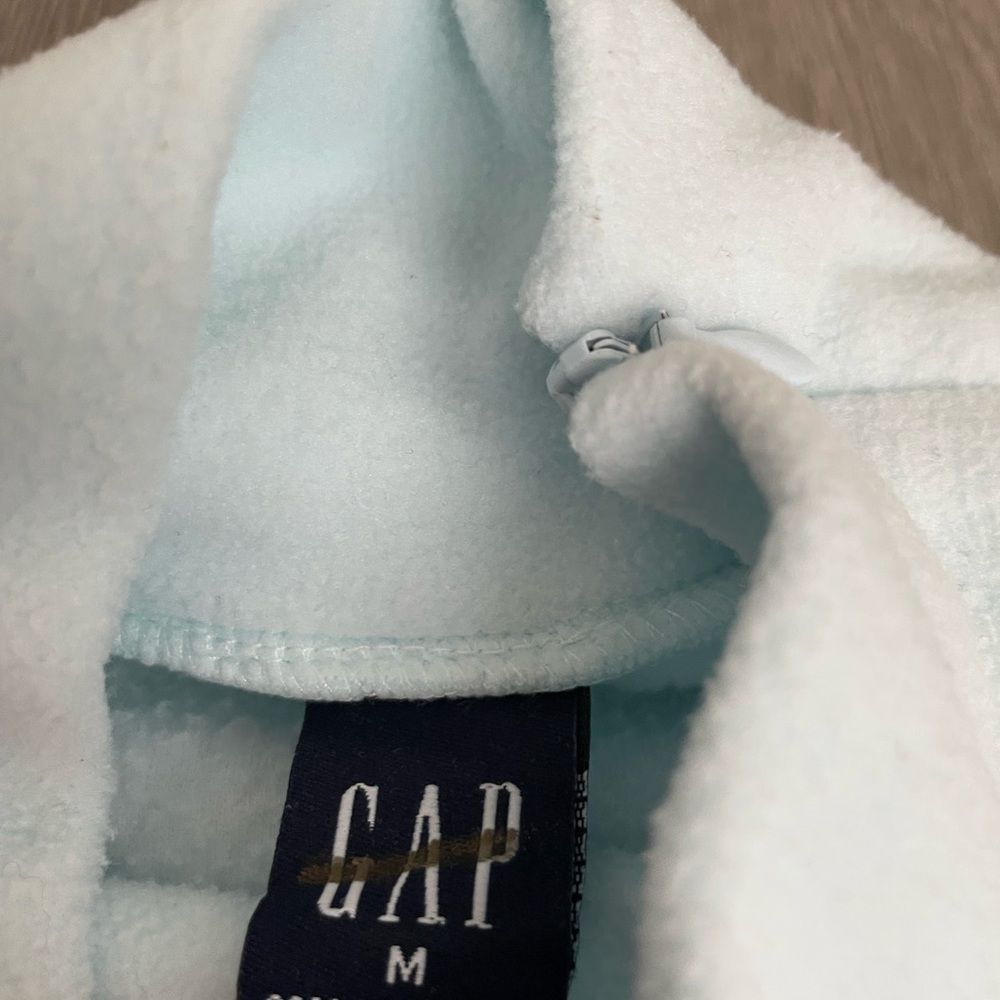 Gap Mock Blue Sky Blue Fleece Sweater