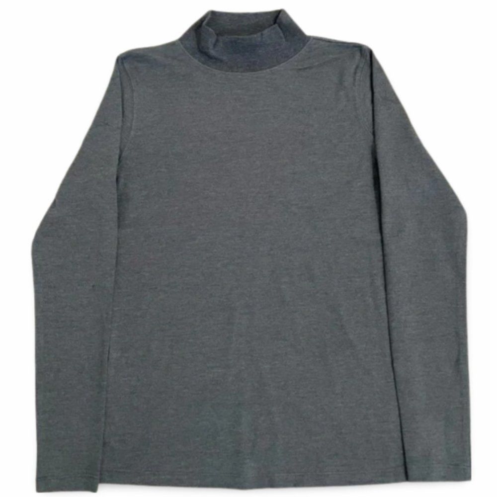 St John’s Bay Grey Long Sleeve Mock Neck Shirt