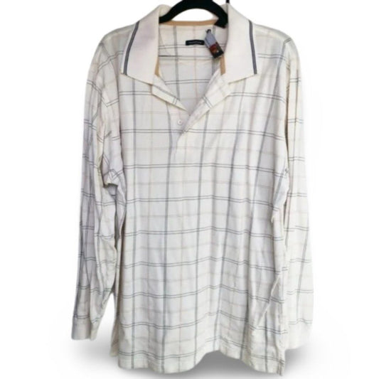 Greg Norman Checkered Button Collared Casual Shirt