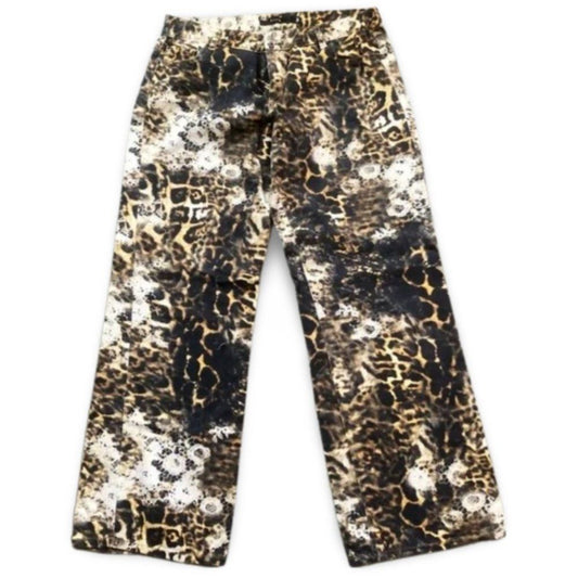 View Brown Animal Print Casual Pants