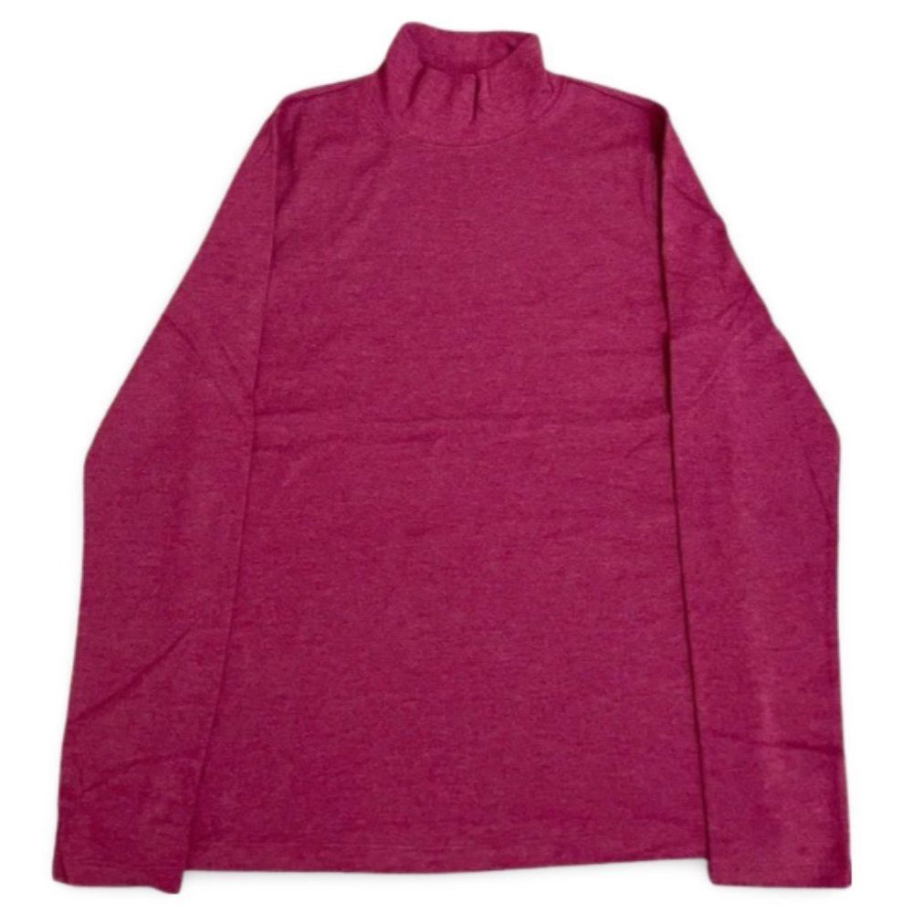 St John’s Bay Burgundy Long Sleeve Mock Neck Shirt