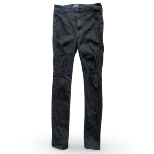 Hollister Skinny Black Ripped High Rise Denim Jeans